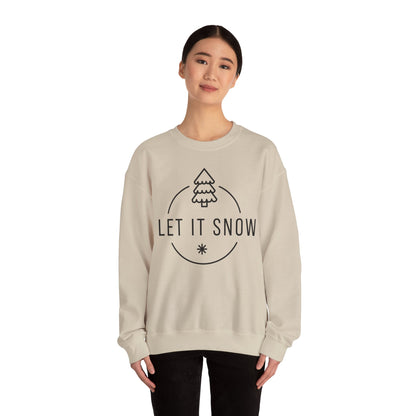 Unisex Heavy Blend™ Crewneck Sweatshirt - Let It Snow - Cozy Holiday Apparel