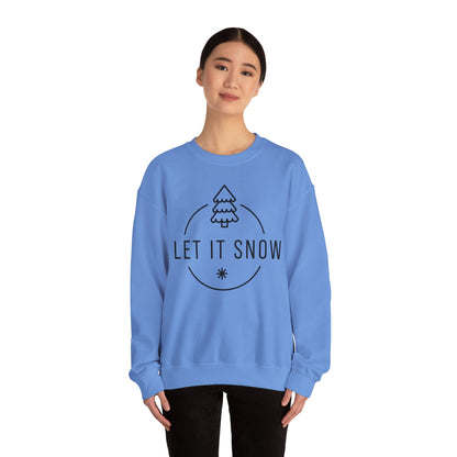 Unisex Heavy Blend™ Crewneck Sweatshirt - Let It Snow - Cozy Holiday Apparel