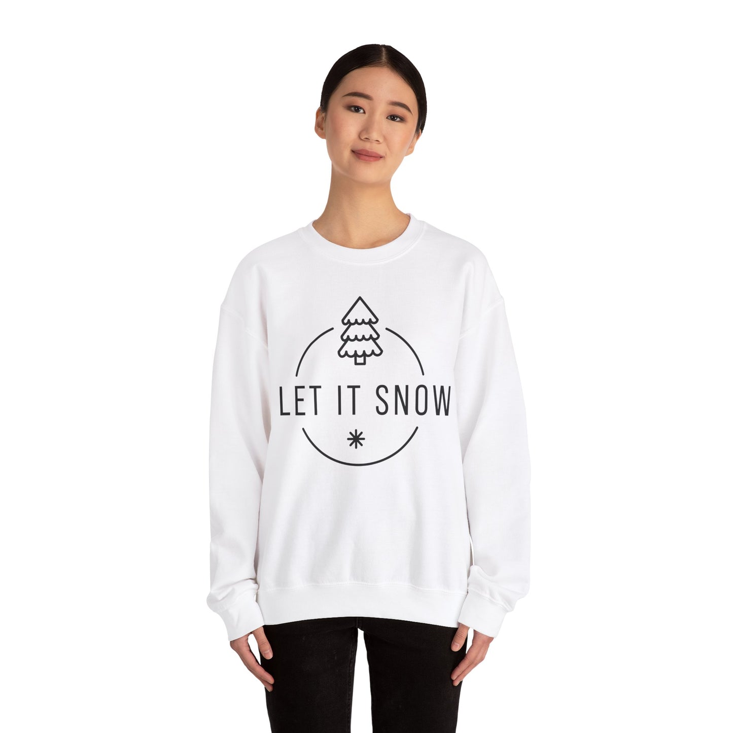 Unisex Heavy Blend™ Crewneck Sweatshirt - Let It Snow - Cozy Holiday Apparel