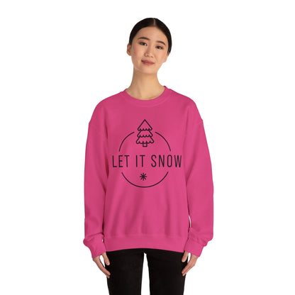 Unisex Heavy Blend™ Crewneck Sweatshirt - Let It Snow - Cozy Holiday Apparel