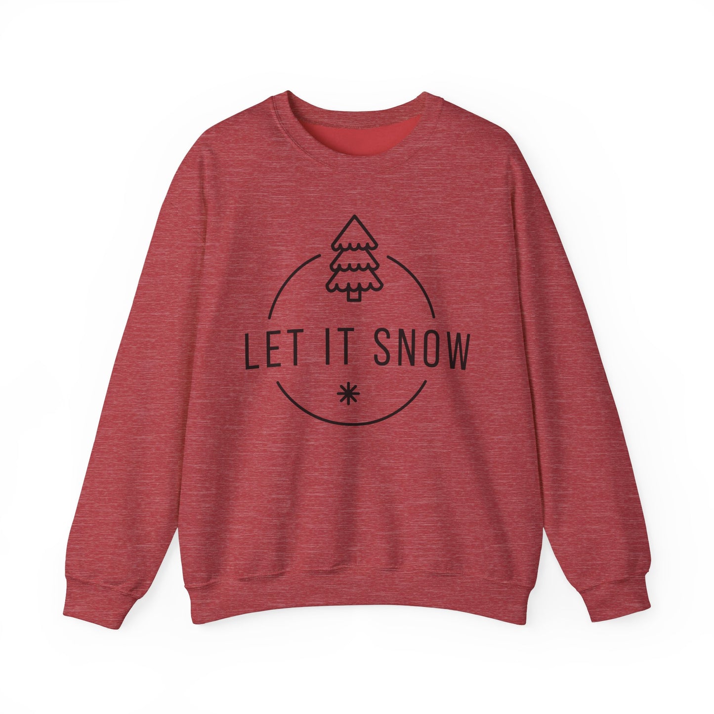 Unisex Heavy Blend™ Crewneck Sweatshirt - Let It Snow - Cozy Holiday Apparel