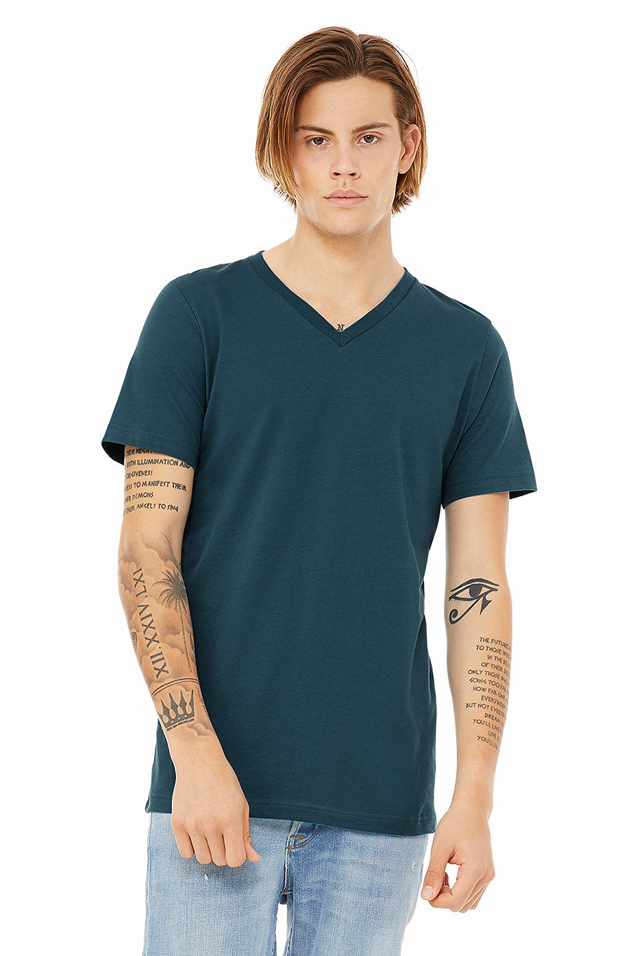 Bella Canvas 3005 Unisex Jersey Short Sleeve V-Neck Tee (XS-XL)