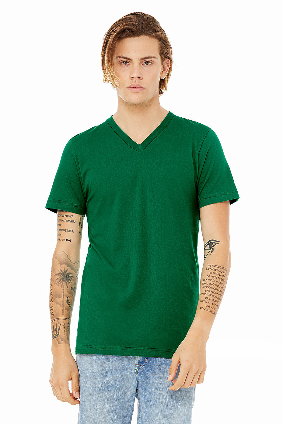 Bella Canvas 3005 Unisex Jersey Short Sleeve V-Neck Tee (XS-XL)