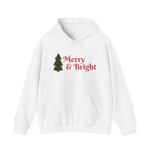 Merry & Bright Christmas Hoodie - Festive Unisex Heavy Blend™ Sweatshirt