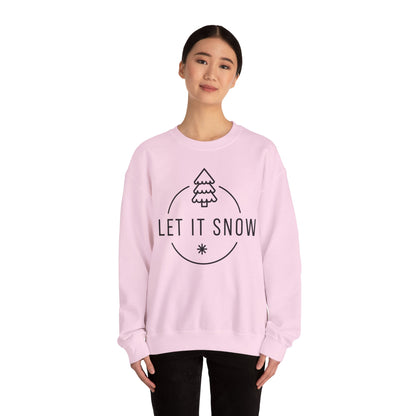 Unisex Heavy Blend™ Crewneck Sweatshirt - Let It Snow - Cozy Holiday Apparel