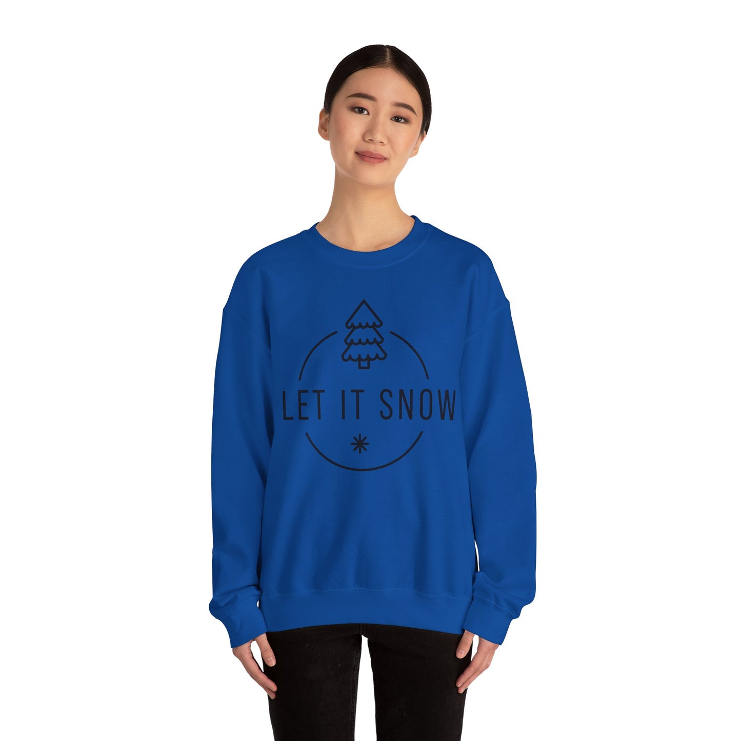 Unisex Heavy Blend™ Crewneck Sweatshirt - Let It Snow - Cozy Holiday Apparel