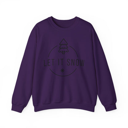 Unisex Heavy Blend™ Crewneck Sweatshirt - Let It Snow - Cozy Holiday Apparel