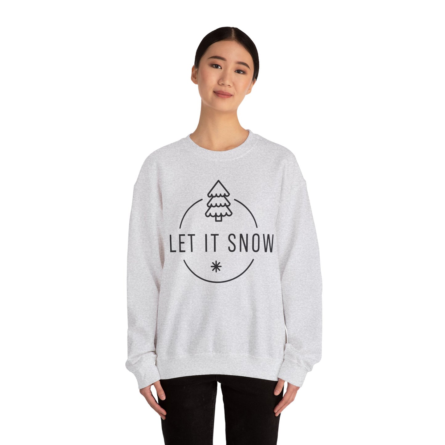 Unisex Heavy Blend™ Crewneck Sweatshirt - Let It Snow - Cozy Holiday Apparel