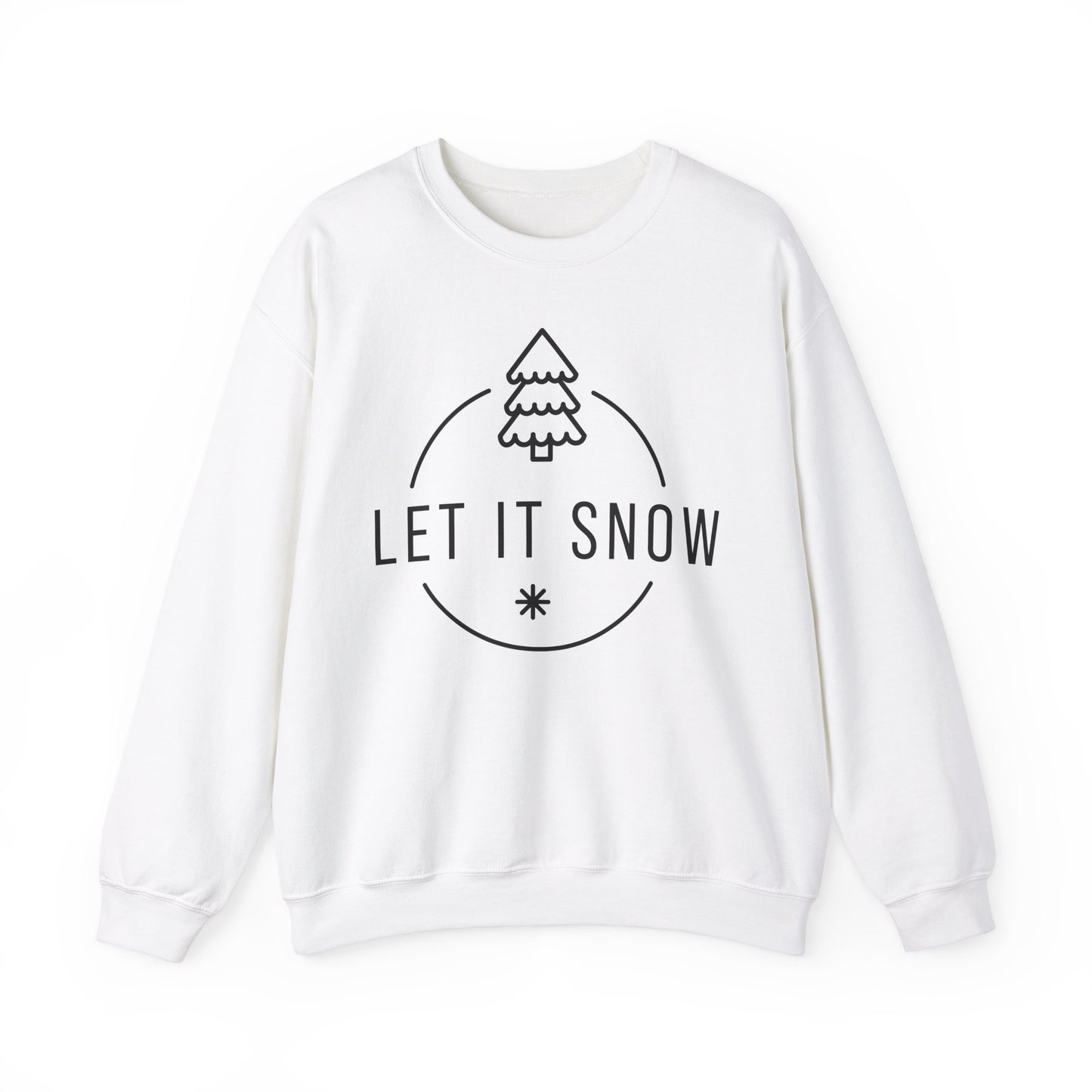 Unisex Heavy Blend™ Crewneck Sweatshirt - Let It Snow - Cozy Holiday Apparel